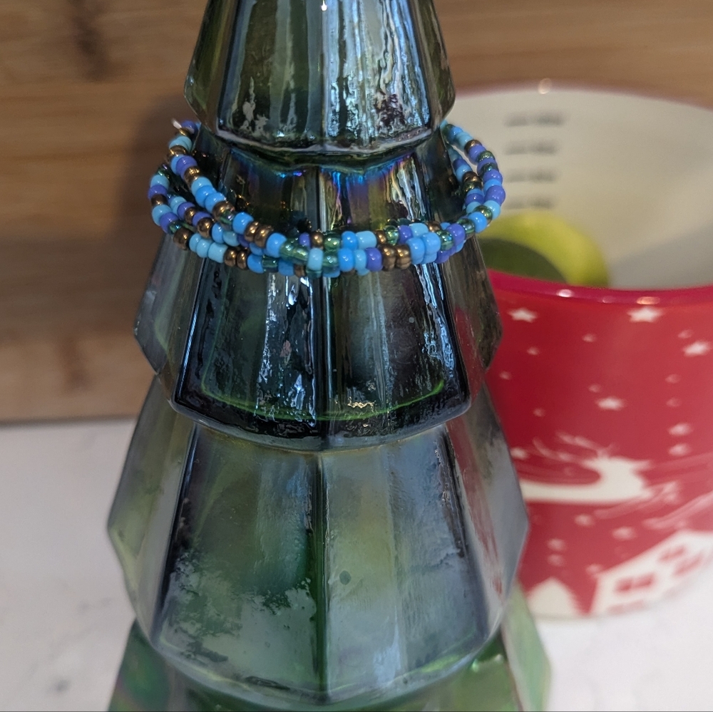 Three Handmade Seed Bead Bracelet Stack - Picture 3 of 4